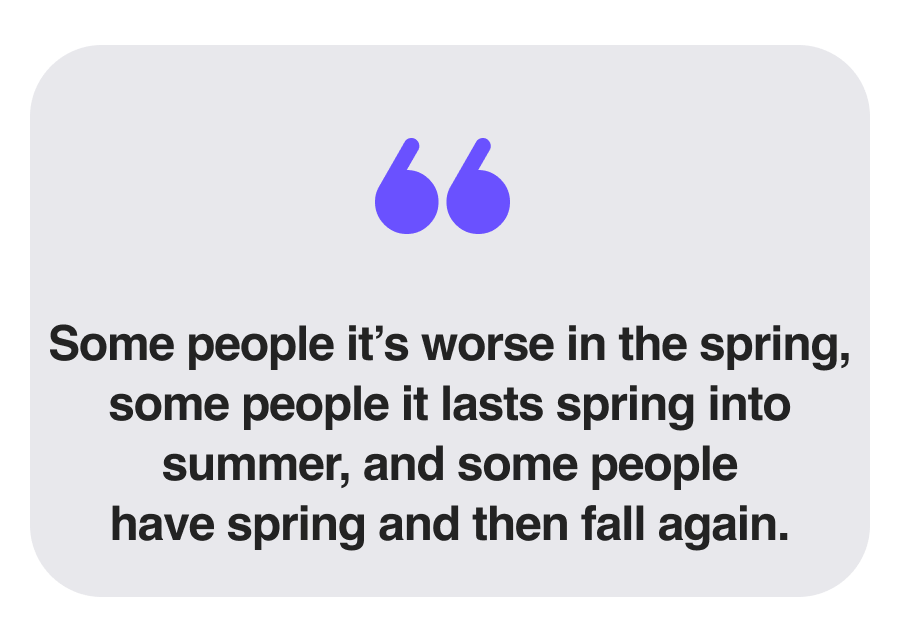 Allergy season myths