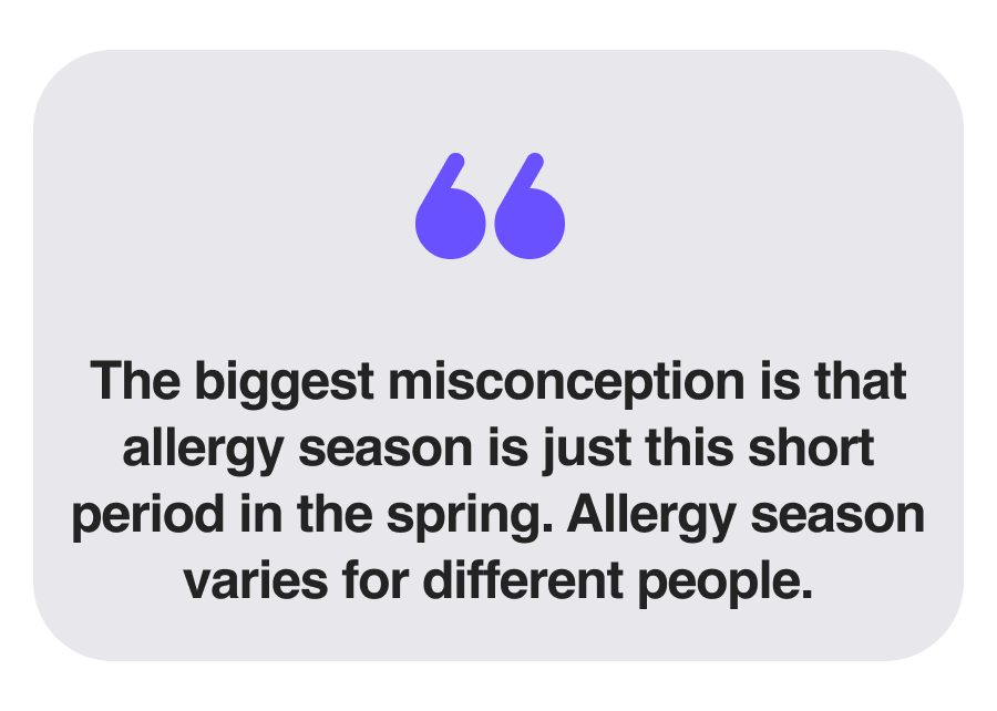Allergy season myths