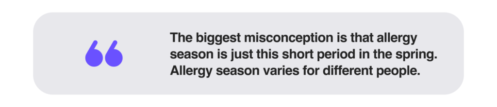 Allergy season myths