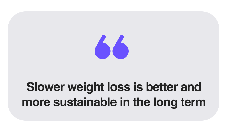 Slower weight loss is better and more sustainable in the long term